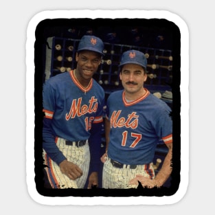 Dwight Gooden and Keith Hernandez in New York Mets Sticker